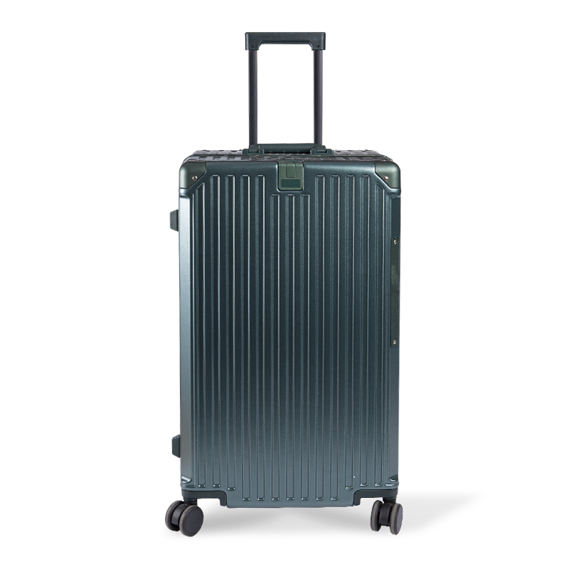 Extra stor hållbar aluminiumrambagage med USB-laddningsport för internationella resor