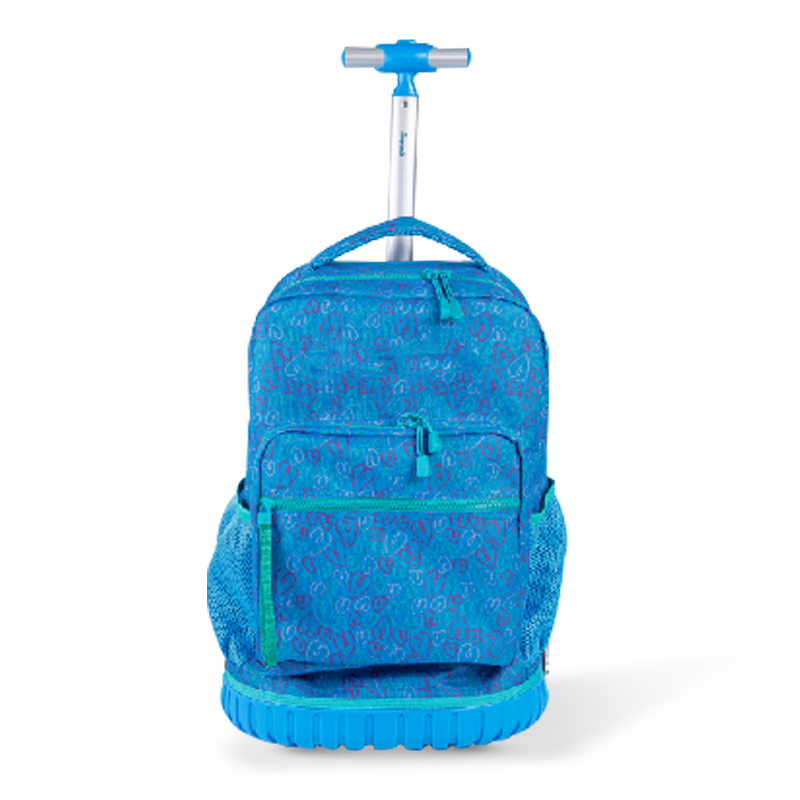 Klättringsvänlig unisex bagage ryggsäck med ryggradsskydd för tonåringar, lätt rullande ryggsäck med lunchlådan