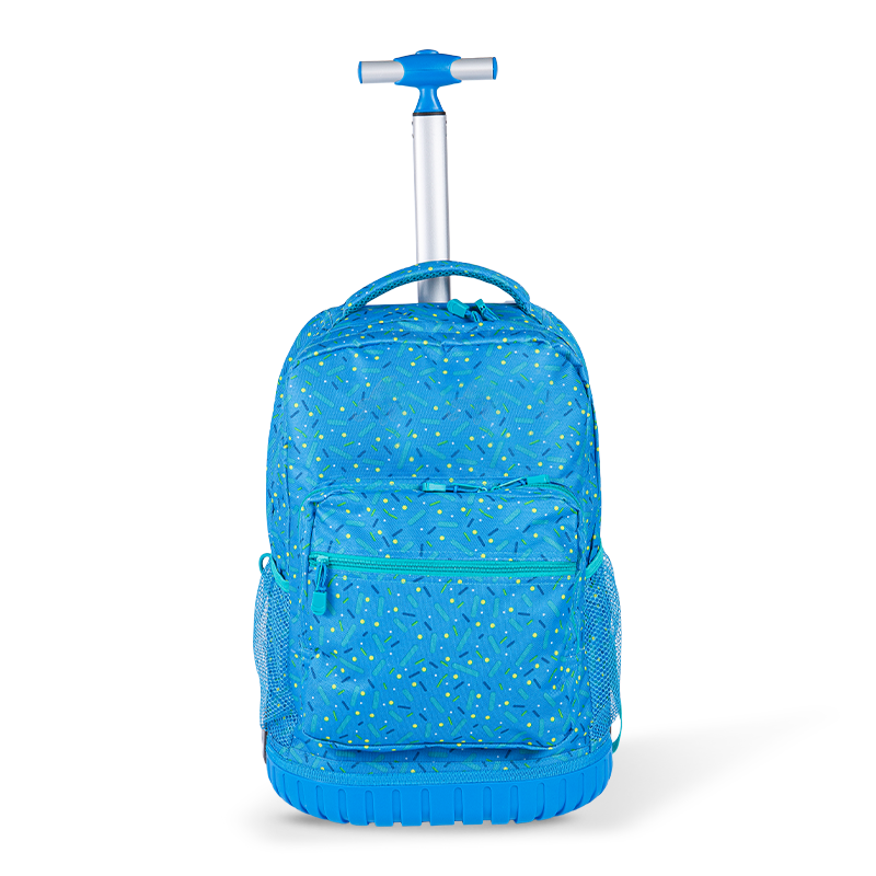 Klättringsvänlig unisex bagage ryggsäck med ryggradsskydd för tonåringar, lätt rullande ryggsäck med lunchlådan