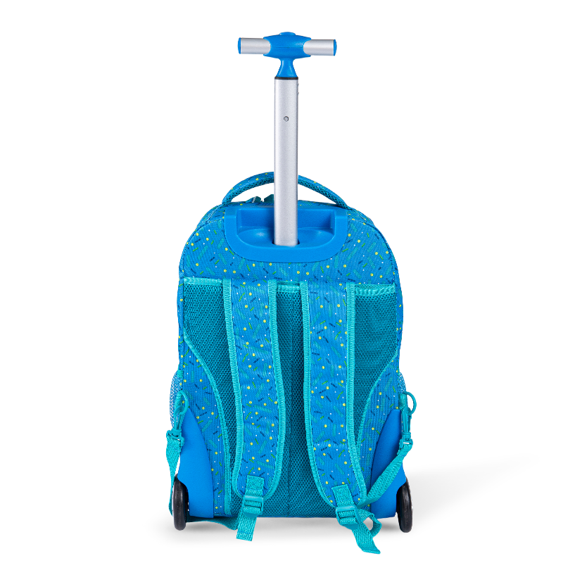 Klättringsvänlig unisex bagage ryggsäck med ryggradsskydd för tonåringar, lätt rullande ryggsäck med lunchlådan