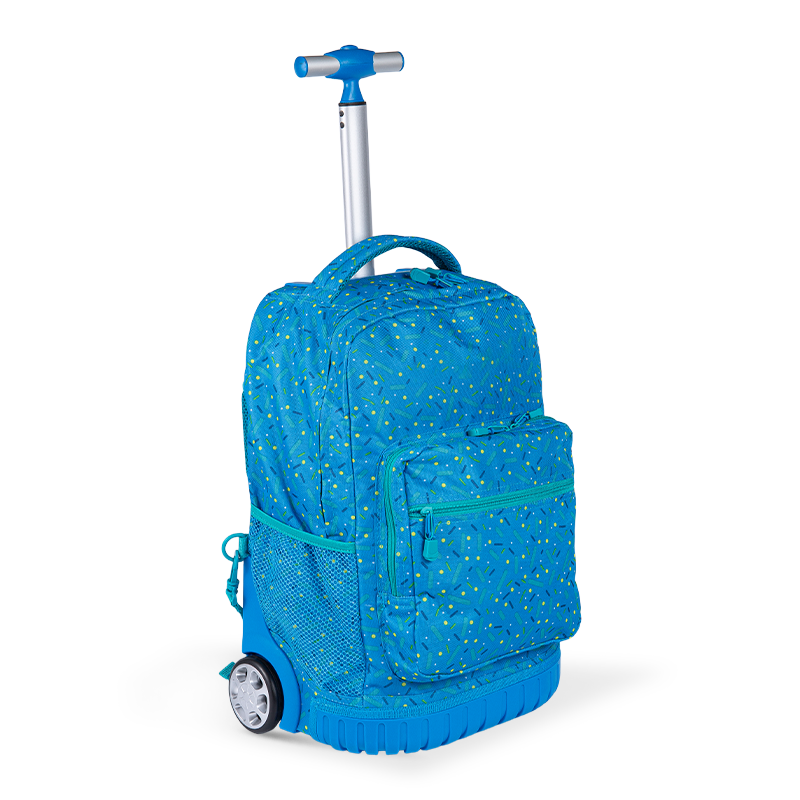 Klättringsvänlig unisex bagage ryggsäck med ryggradsskydd för tonåringar, lätt rullande ryggsäck med lunchlådan