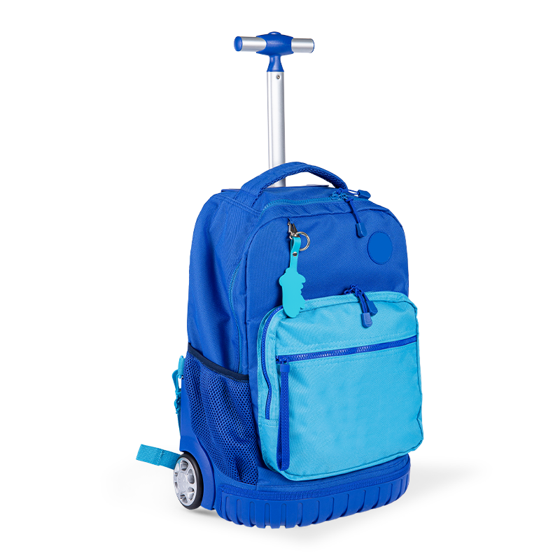 Klättringsvänlig unisex bagage ryggsäck med ryggradsskydd för tonåringar, lätt rullande ryggsäck med lunchlådan