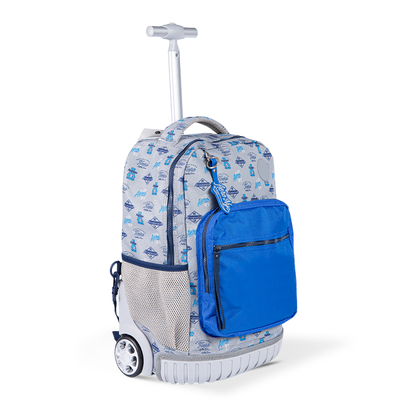 Klättringsvänlig unisex bagage ryggsäck med ryggradsskydd för tonåringar, lätt rullande ryggsäck med lunchlådan
