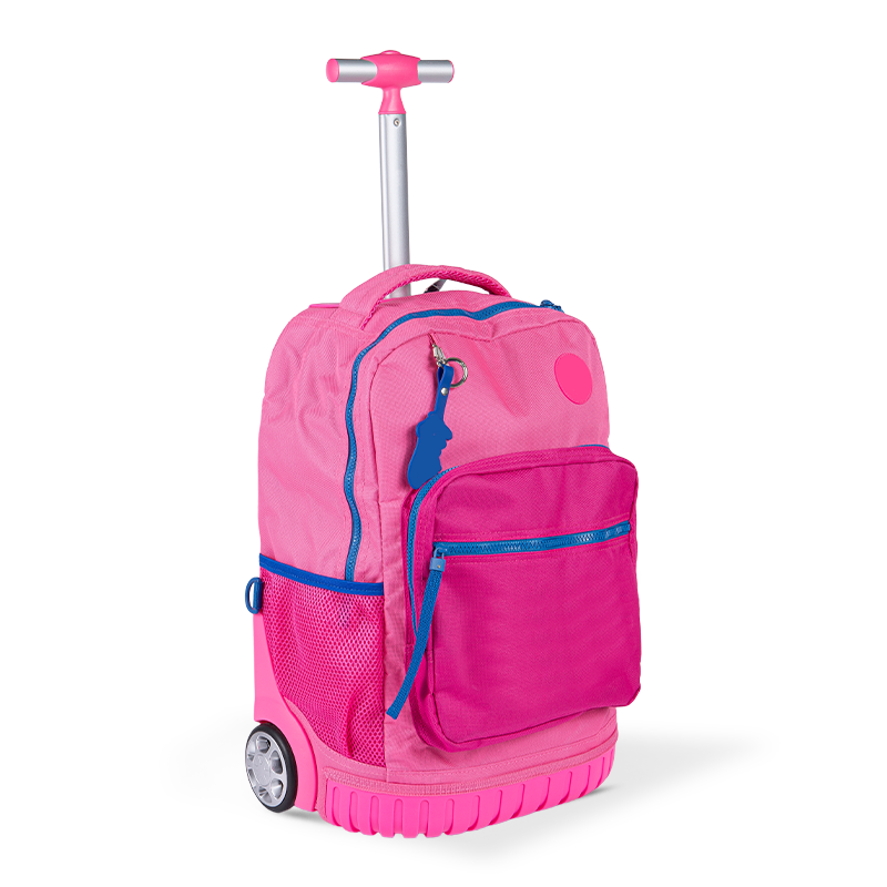 Klättringsvänlig unisex bagage ryggsäck med ryggradsskydd för tonåringar, lätt rullande ryggsäck med lunchlådan