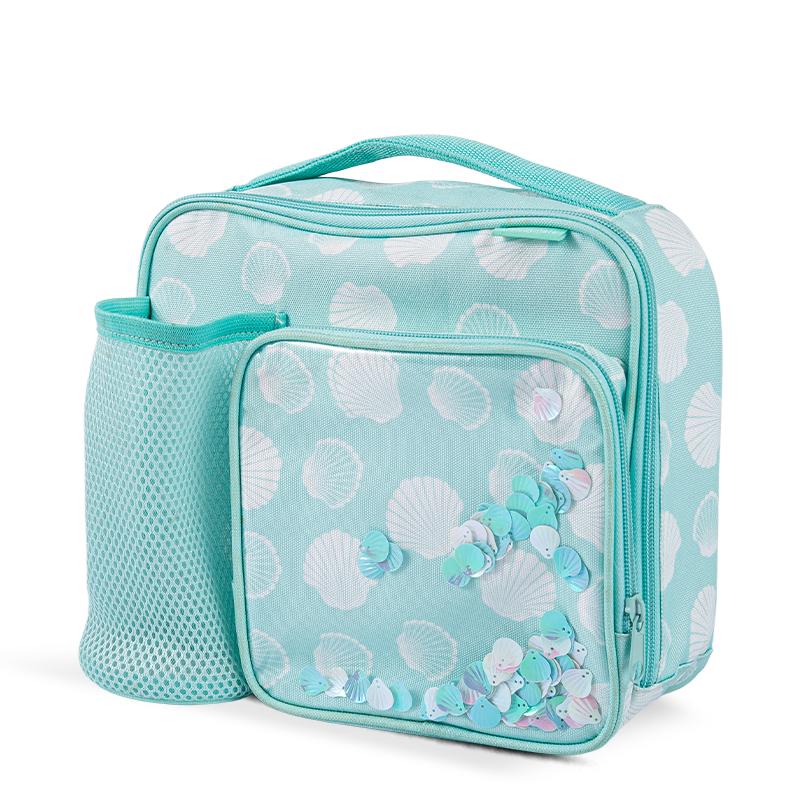 Mesh Pocket Printed Lunch Box - Seashell & Butterfly Series