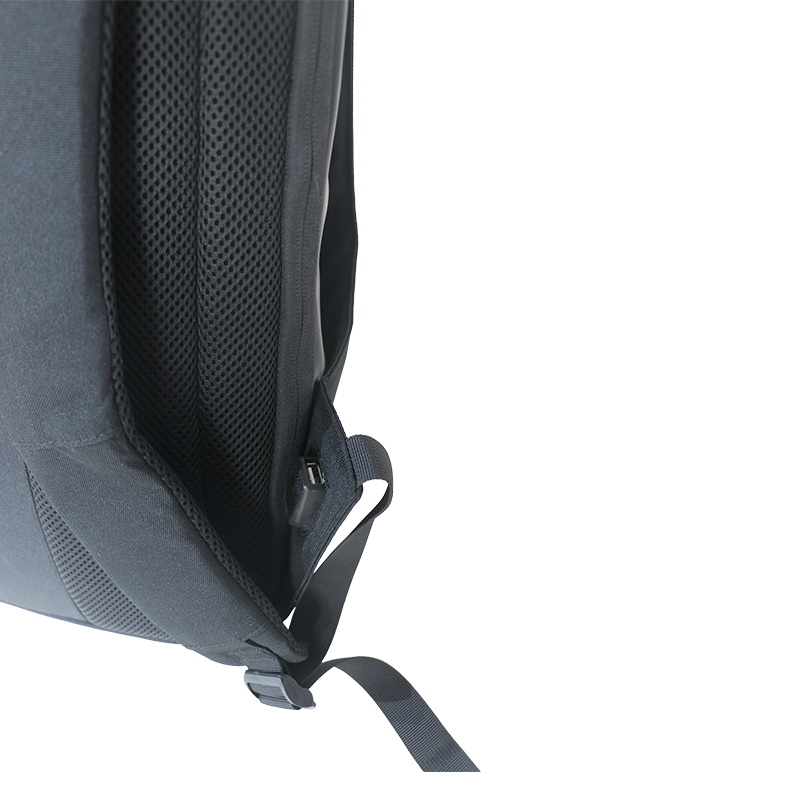 Anpassad logotyp ekovänlig ryggsäck vattentät djupgrön rpet material USB laddande bärbar dator som bär resor ryggsäck
